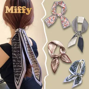 Miffy Mini Scarft Multifungsi Gaya Elegan Stylish Syal Wanita Bahan Silk Satin Untuk Ikat Rambut