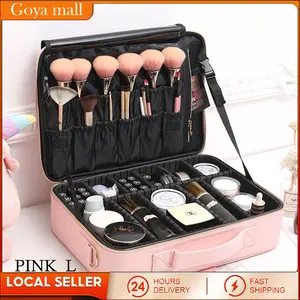 Pouch make up tempat make up tas kosmetik make up kotak make up kosmetik tempat make up tas makeup Beauty case makeup koper kecil makeup pouch mini makeup washbag travel pouch alat mandi COD Arrival Tas kosmetik PU Soft Pink Tas Make up Beauty Case