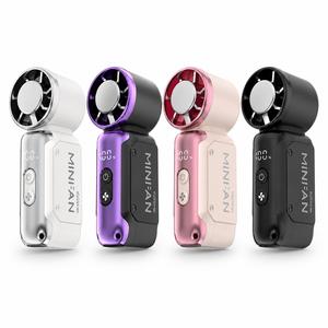 Quạt cầm tay turbo gió mạnh kèm mặt làm mát, sạc USB, màn hình số, mini bỏ túi tiện mang theo, dùng khi đi làm, du lịch, ngoài trời và mùa hè