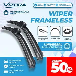(COD) VIZORA Wiper Frameless Universal untuk Semua Jenis Mobil Kiri dan Kanan