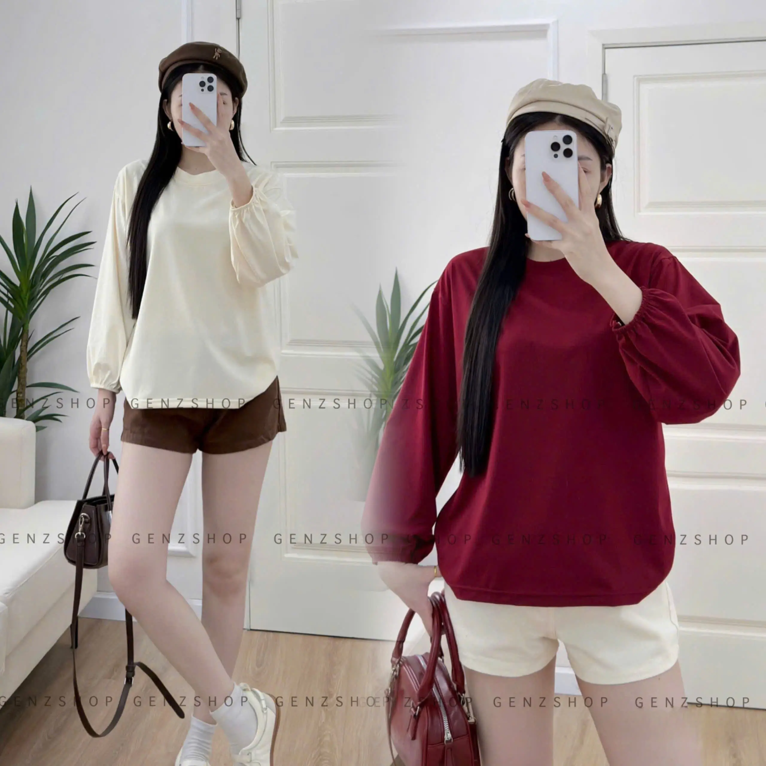 ÁO THUN TAY DÀI NỮ PHONG CÁCH UZZANG DỄ THƯƠNG TD26 Women Top Cổ Tròn