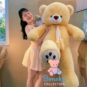 Boneka Teddy Bear Telapak Syal Super Jumbo 1,2 Meter Dolls   Hadiah