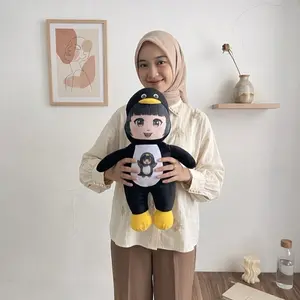 Boneka Gugu Gaga Boneka Pinguin Tinggi 50cm Dan 35cm Mainan Anak Viral Dan Lucu