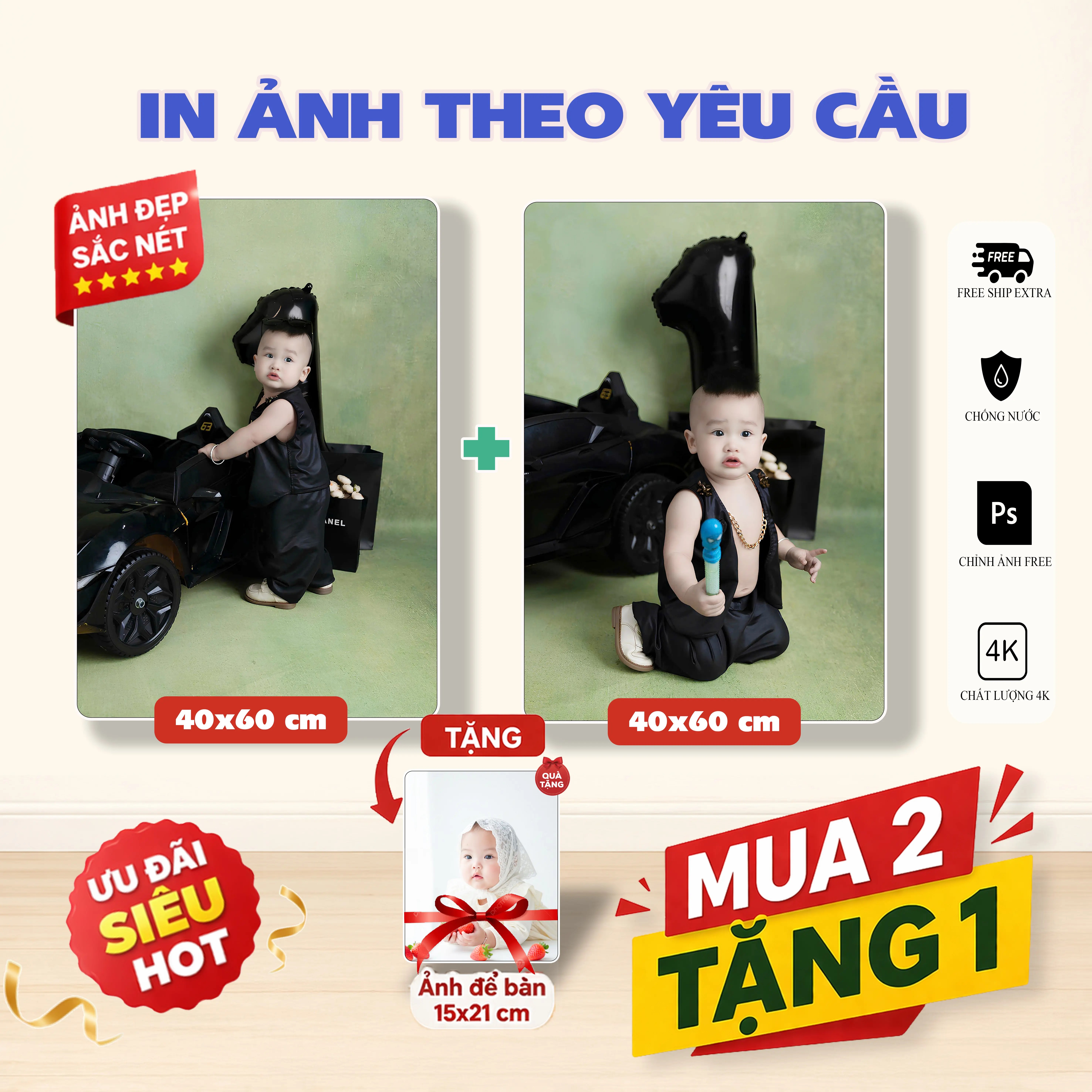 Ảnh tráng gương - BO VIỀN - 4k HD treo tường (In 2 ảnh từ size 40x60 trở lên tặng 1 ảnh để bàn 15x21)