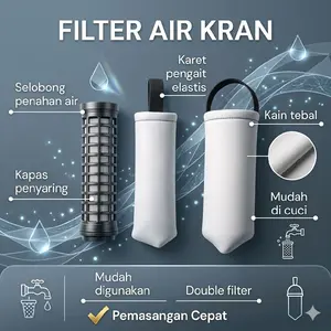 Filter air warna Putih Bahan super tebal penyaring air filter air harga murah Saringan Penjernih Filter Keran Air /Bahan POLYSTER NON WOVEN COD bersih