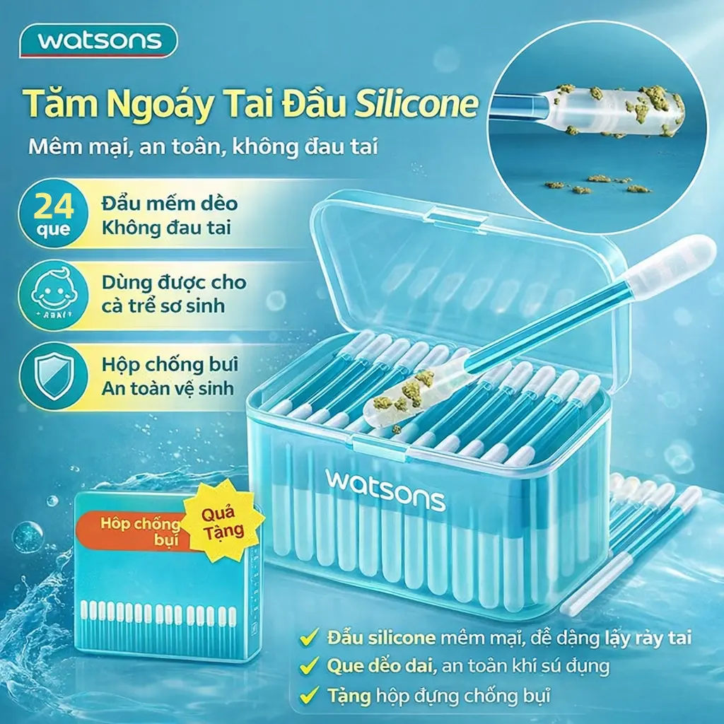 Dụng cụ chăm sóc gia đình, bộ dụng cụ vệ sinh – chăm sóc, hộp dụng cụ vệ sinh dành cho người cao tuổi，Dụng Cụ Lấy Ráy Tai Dính, Thìa Làm Sạch Tai, Dành Cho Trẻ Sơ Sinh, Tiện Ích Làm Sạch Tai, [Thanh Toán Khi Nhận Hàng]