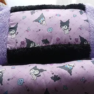 Bantal Karakter Anak Kuromi 1 Set ( Bantal & Guling ) Cocok Untuk Anak - Anak Unisex