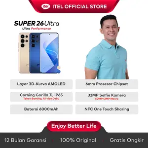 [Exclusive Afdhal Yusman] ITEL S26 ULTRA - 8+8/256GB - T7300 Ultra Gaming Processor - Corning Gorilla 7i - IP65 - 3D Curved Amoled Screen - 6000mAH