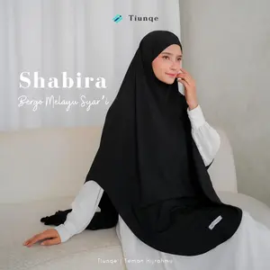 TIUNQE Shabira Bergo Melayu Syari Plus Soft Inner Tali Antem Khimar Malay Instan XXL Jumbo Jersey Korea Premium