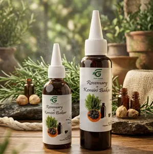 Extra Combo Rosemary Hair Oil Infused Kemiri Bakar 100% Organic - Perawatan Rambut Rontok. Minyak