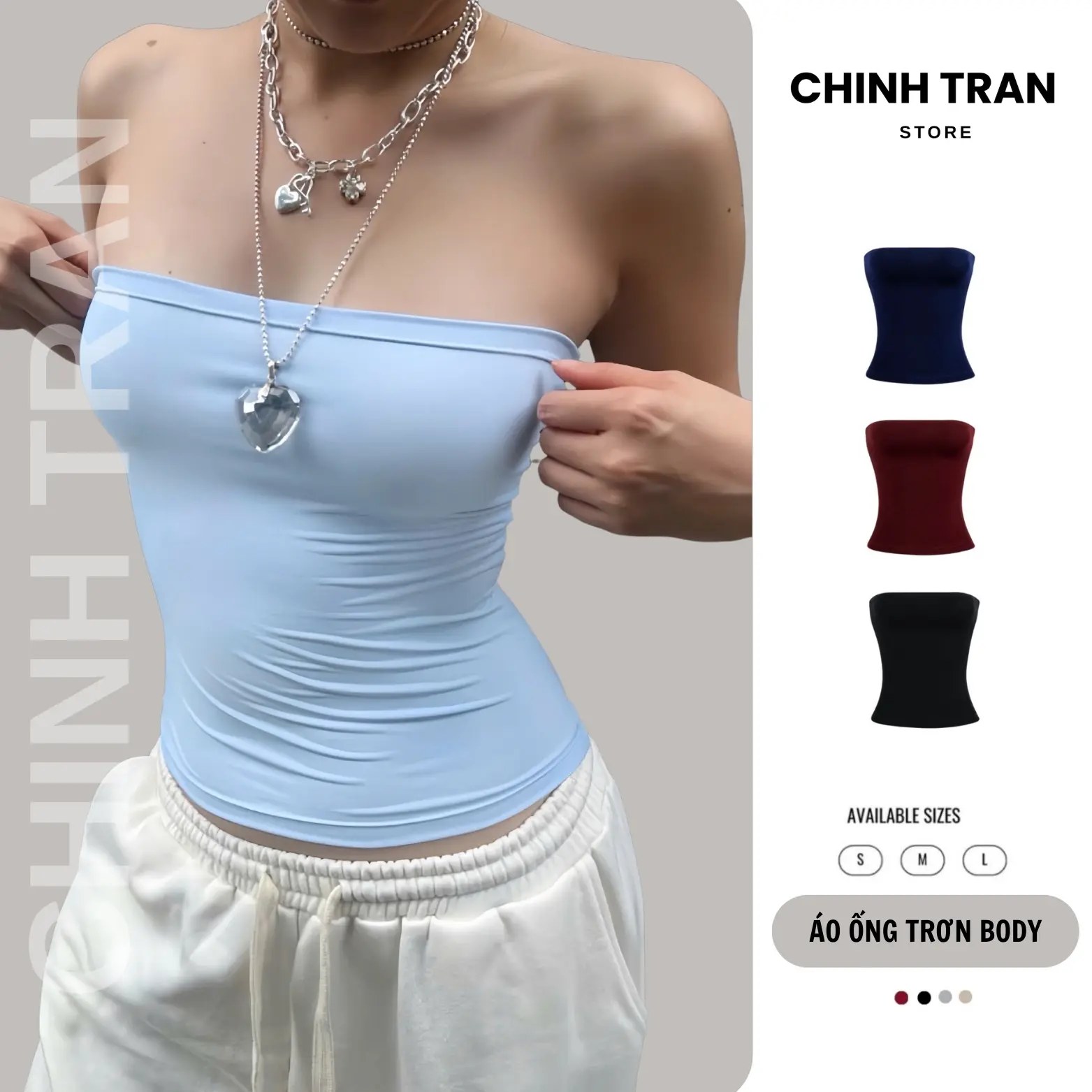Áo Ống Trơn Basic Ôm Body Nhiều Màu Chất Liệu Cotton Mỏng Mát