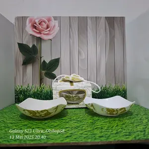 ( isi 50pcs ) MANGKOK KOTAK BATIK KEMASAN BOK Souvenir