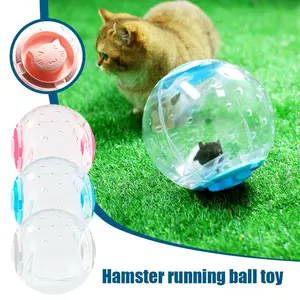 Hamster Exercise Ball Transparent Hamster Running Ball Wheel With Traction Rope For Small Animals Pet Supplies 14cm