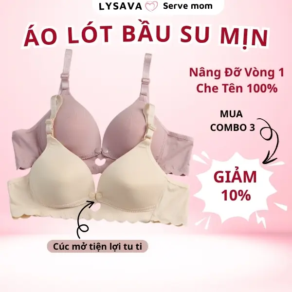 Áo lót bầu cao cấp trước và sau sinh Lysava, áo ngực cho con bú chất su đúc mịn mát và nhẹ nhàng AL7