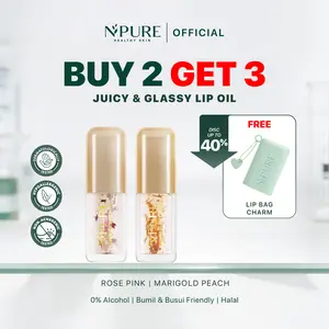 [BUY 2 GET 3] NPURE Lip Oil Power Glow / Lip Care/ Lip Serum/ Melembapkan Bibir / Menutrisi Bibir / Hyaluronic Acid / Peptide / Plumping / Hydrating / Smooth / Glossy / Vegan / Dermatologically Tested / Aman Bumil Busui / HALAL