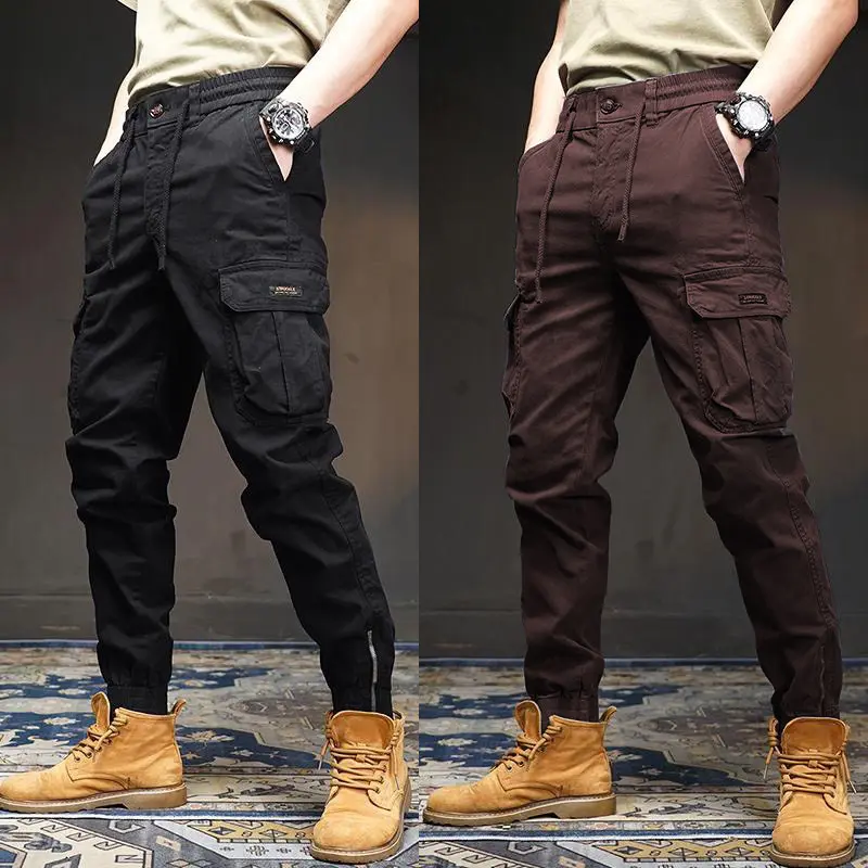 JGH5-Quần Kaki Jogger túi hộp Cao Cấp , Quần kaki nam jogger bo gấu trẻ trung Sport
