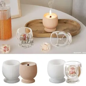 Cetakan SIlikon Candle Cup Jar Wine Glass Bentuk Gelas Minum