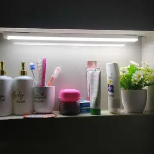 Lampu Sensor Gerak Magnetic Motion Sensor Lampu Stick Panjang LED/Lampu tidur LED tombol multifungsi lampu belajar lampu lemari portable Biru Hitam White Putih Plastik Merah Saklar