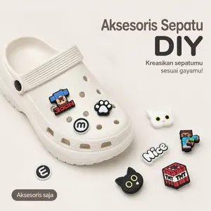 Lucu Kartun DIY Aksesoris Sepatu Lubang / Sepatu Bunga Hiasan Gesper