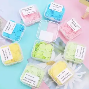 1 Kotak Sabun Kertas Mini Motif Bunga / Sabun Cuci Tangan Travel Mini Serbaguna