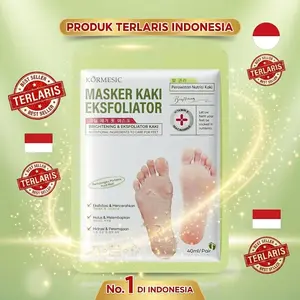 KORMESIC Peeling Foot Mask Masker Kaki Eksfoliasi Mencerahkan Kulit Mengangkat Sel Kulit Mati Atasi Kapalan dan Tumit Pecah Pecah Perawatan Kaki