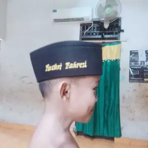 Peci Songkok Anak Free Bordir Nama Suka Suka Kopiah Hitam Muslim