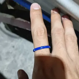 Racabel Amber Ceramic Ring Blue - Cincin Pria Wanita Keramik Biru Anti Karat