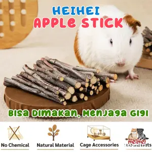 Mainan Hamster Stik Apel per 1 pc - Hamster Apple Orchard Stick - Mainan Gigit Hamster Kelinci Tupai - Hamster Apple Chew Stick Toys