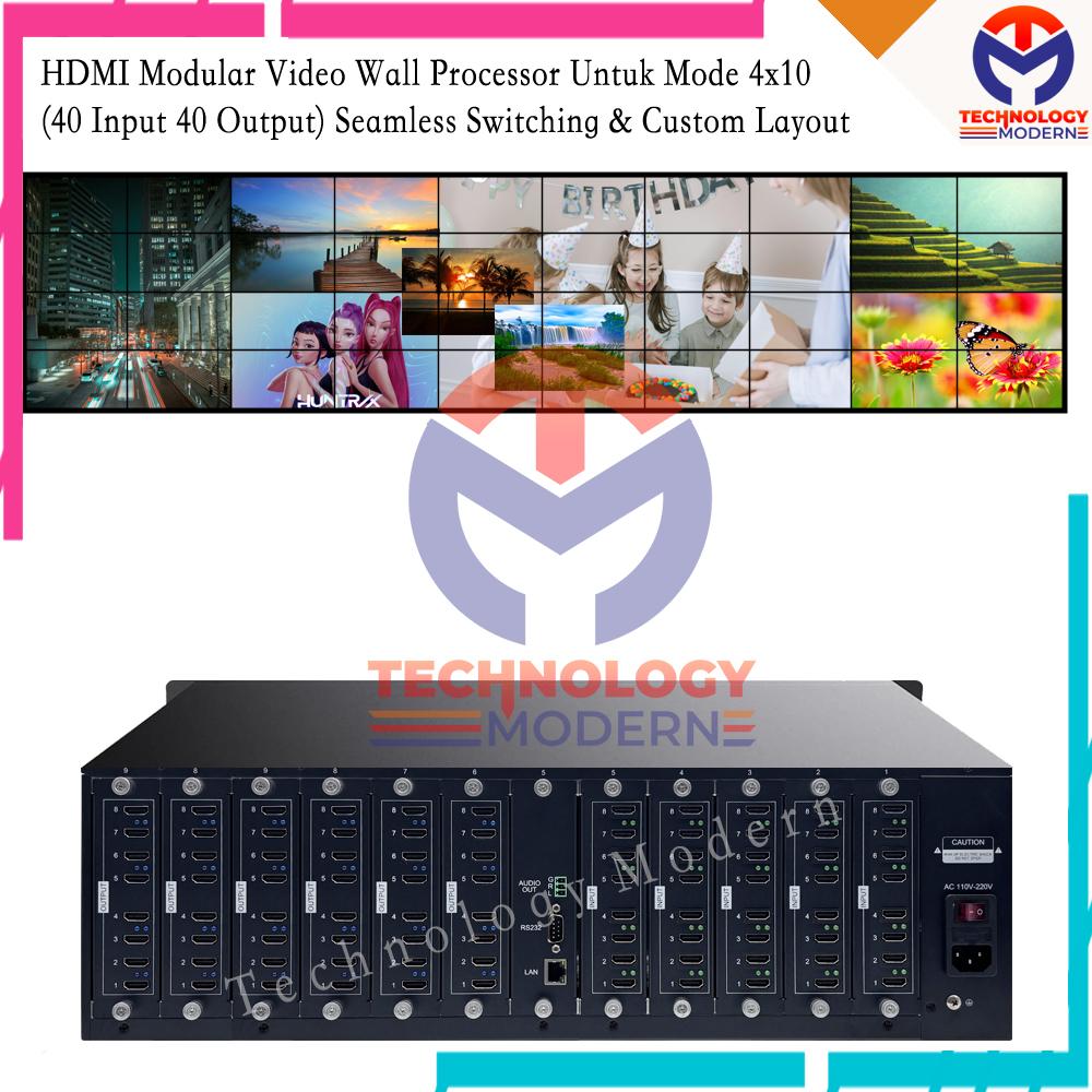HDMI Modular Video Wall Processor/Controller 4x10 (40 Input 40 Output) Seamless Switching Support Custom Layout Control WEB Based