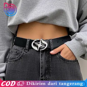 Sabuk Minimalis Unisex Warna Hitam Cassual Style Cocok Untuk Pria Dan Wanita