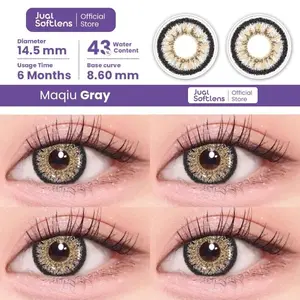 Jual Softlens - MISSCHIX Maki ( MAQIU ) Normal s/d Minus -10,00 Abu-Abu Box Eye Contact Lens Brown Coklat Gray Lensa Soflen softlens grey