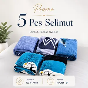 CUCI GUDANG - 5 PCS SELIMUT BULU HALUS - UKURAN 120 X 170 CM COCOK DIJADIKAN KADO