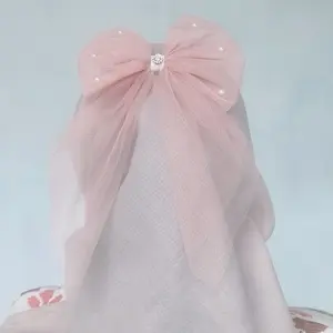 Pita Hiasan Hijab Besar Tule bros Peniti Kerudung
