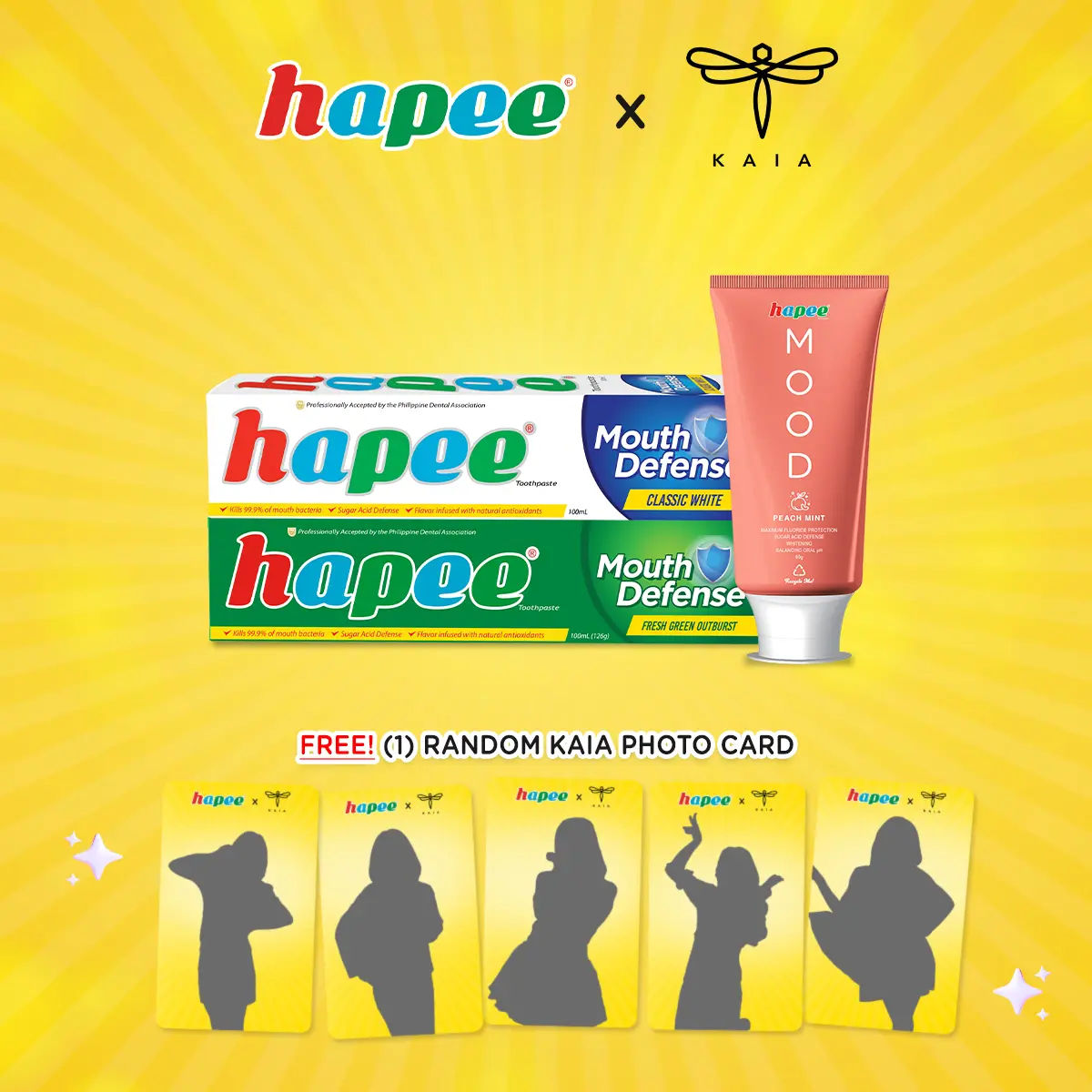 Hapee x KAIA Toothpaste Bundle (B) with FREE Random Photo Card