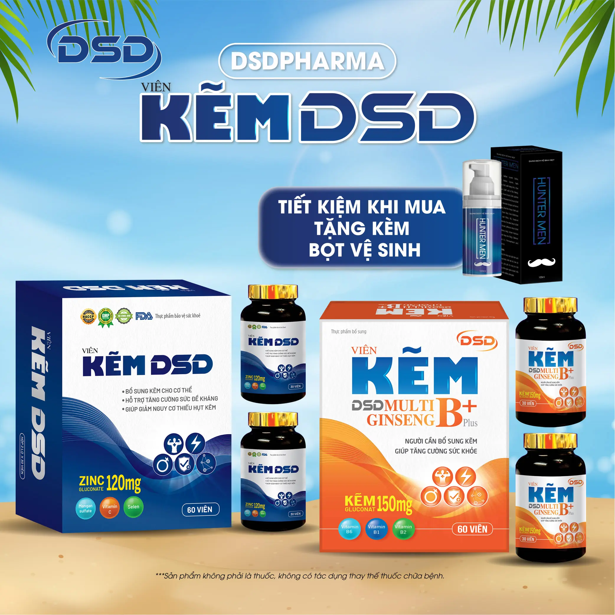 DSDPHARMA Kẽm DSD 30 Ngày 60 Ngày Bổ Sung Kẽm 150mg Viên Uống DSD Bổ Sung Kẽm Biozinc Hộp 2 Lọ X 30 Viên, Hộp 1 Lọ 30 Viên | Hãy Chọn Phân Loại Tặng Bọt Vệ Sinh Nam