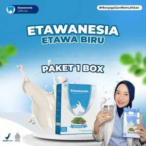 Paket Varian Etawa Biru- Susu Kambing Etawa Etawanesia + Ekstrak Moringa Folium Daun Kelor - Susu Kambing Etawa Bubuk Pecinta Susu Etawa