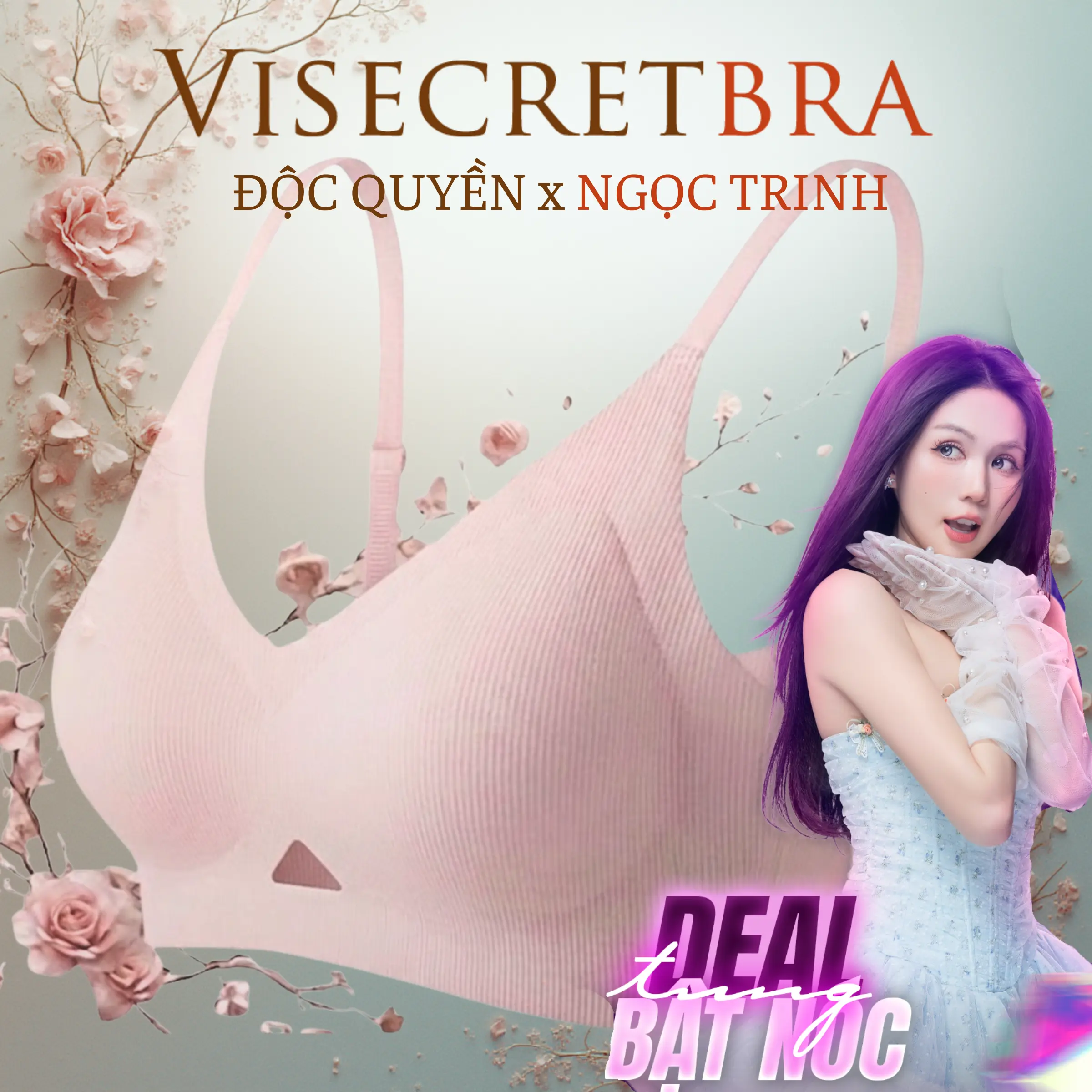 ĐỘC QUYỀN NGỌC TRINH x LIVE x Bản Cài Thường x Mút Dày 2.5cm Áo Lót Su Nữ Nâng Vòng 1 Không Gọng Áo Bra Chất Su Mỏng Không Gọng Có Mút Đệm Tròn Gom Quả Chống Xệ Hạn Chế Ngấn Mỡ Lưng -- VN241050