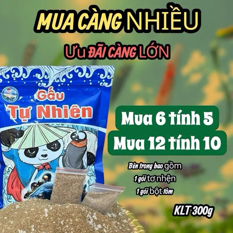 Mồi câu Gấu Tự Nhiên - Câu cá tự nhiên ao hồ sông suối Tổng Hợp của Kiên Gấu fishing