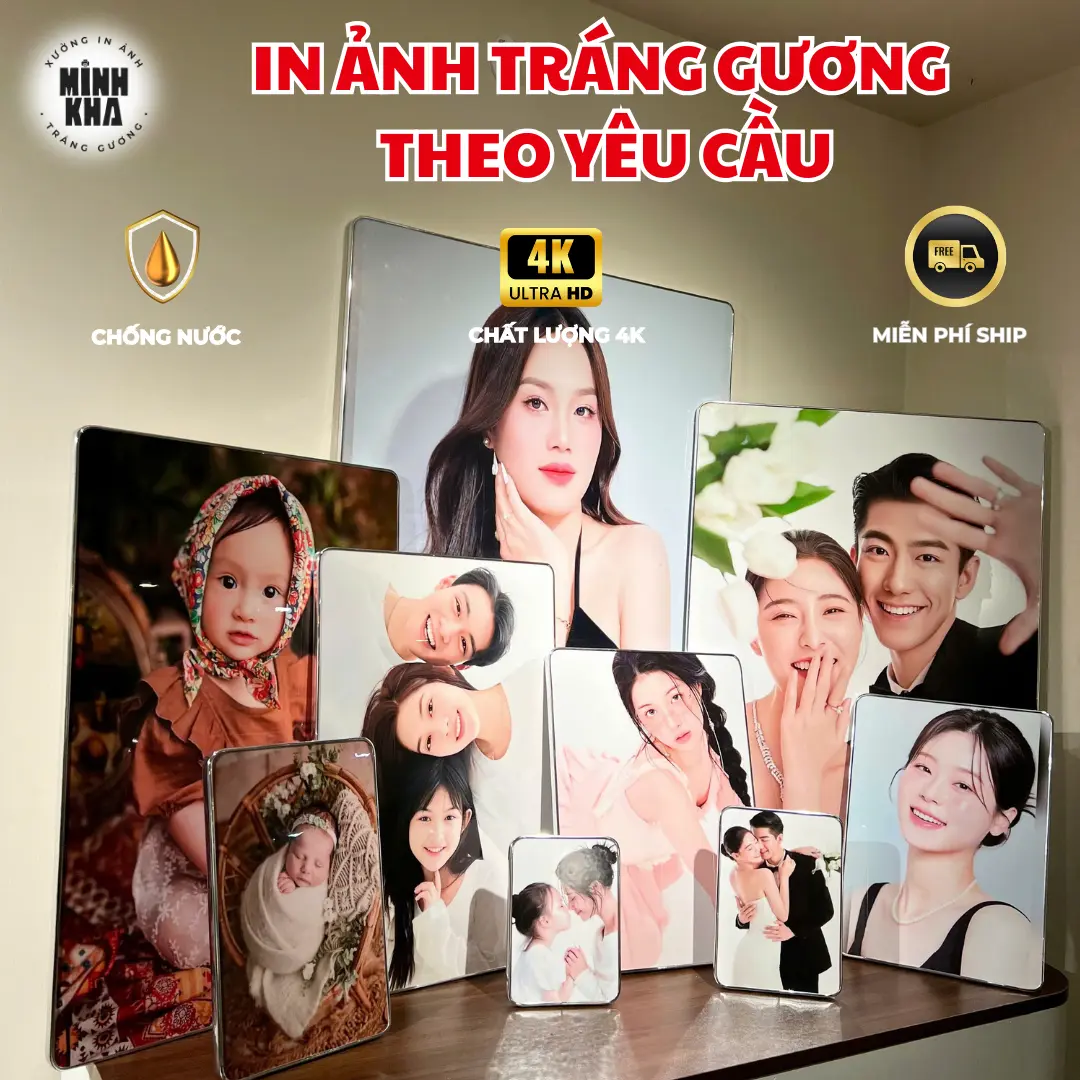 [TỔNG HỢP CÁC KHUNG SIZE] - MUA 2 KHUNG LỚN TẶNG 1 KHUNG NHỎ - Tráng Gương Bo Viền - TẶNG COMBO CHỈNH ẢNH MIỄN PHÍ - Chất Lượng 4K, Chống Nước/ Không Phai Màu/ Không Mối Mọt - Kèm Móc Treo Giá Đỡ - Decor Treo Tường Để Bàn, Trang Trí Phòng Khách