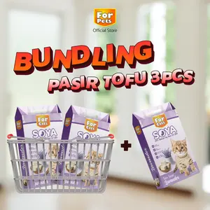 [BUNDLING 3] FORCATS Tofu Cat Litter 7L Pasir Kucing Gumpal Wangi Tofu Soya Bisa Buang Toilet