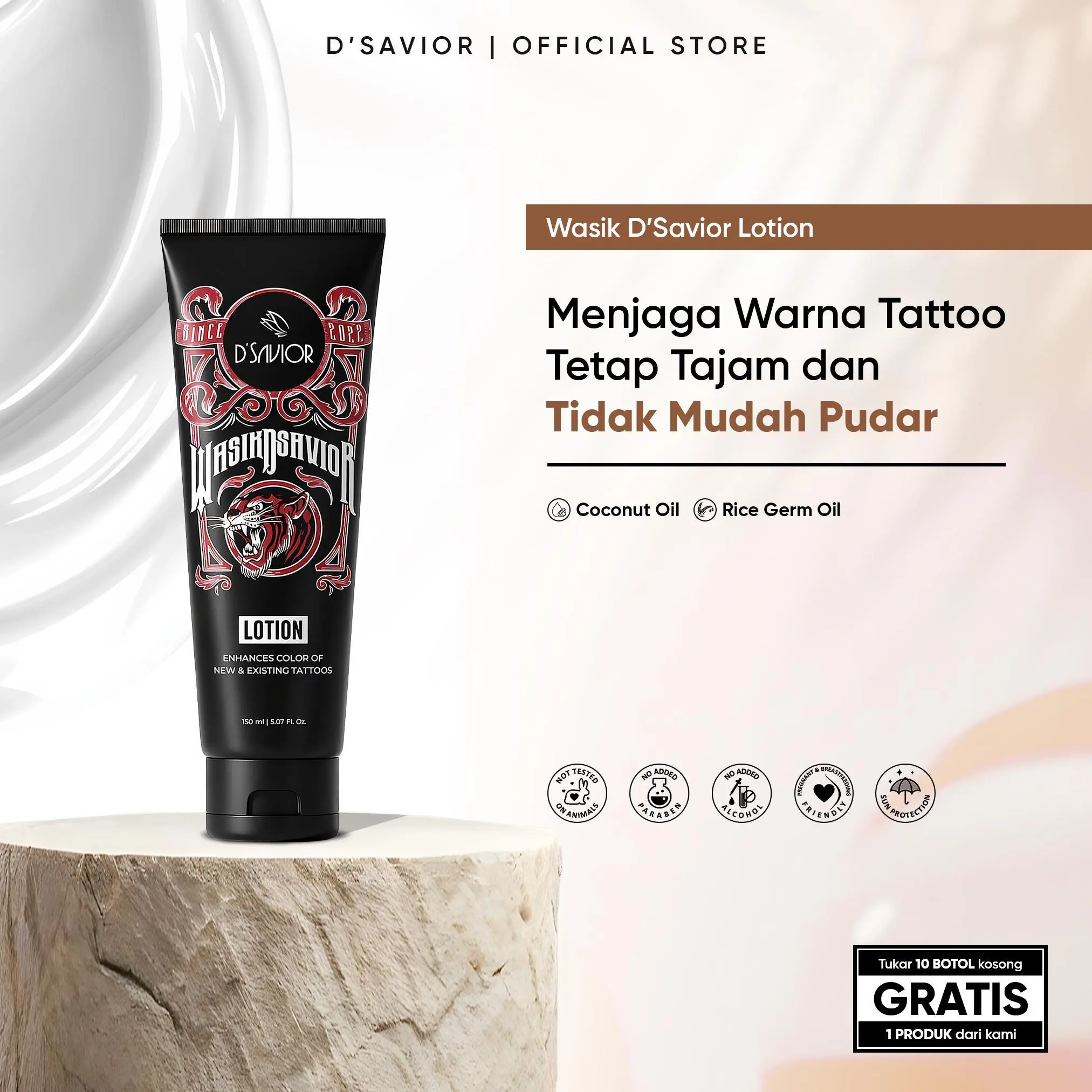 D'SAVIOR x WASIK Body Lotion Hydrate and Nourish 150ml | Lotion Merawat ...