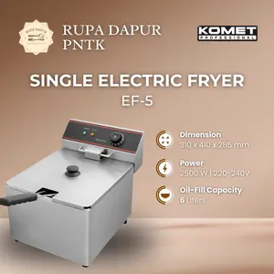 Single Electric Fryer EF-5 KOMET Professional