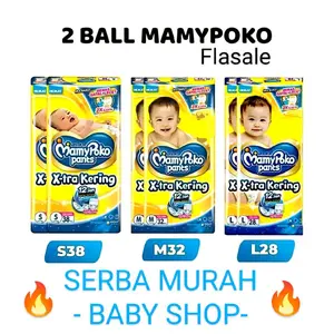 mamypoko paket 2 pack flasale s38/m32/L28