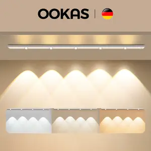 【3 warna】lampu tidur lampu strip led lemari dapur sensor lampu dinding wardrobe malam 20/40/50/60CM Kotak
