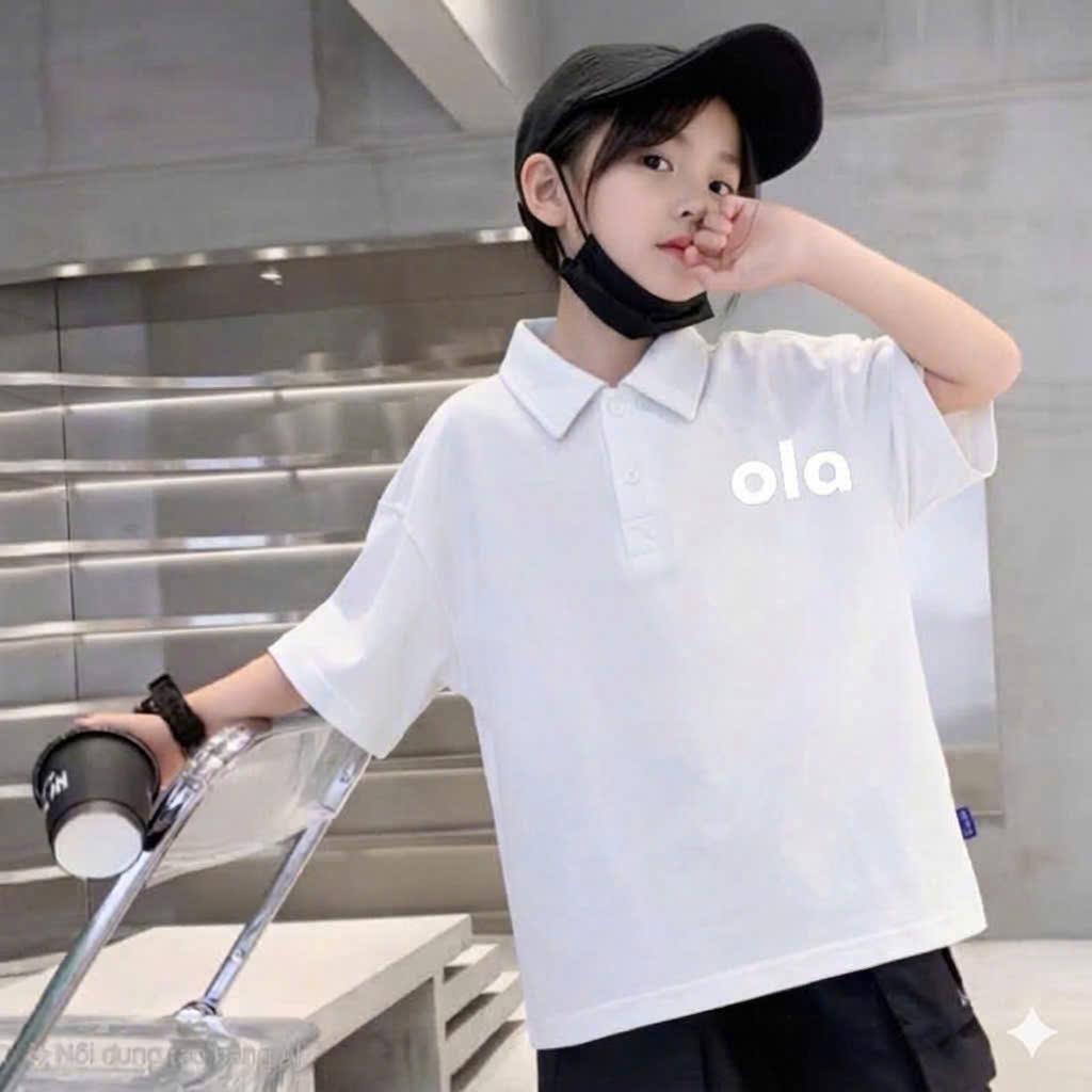 AH Áo polo bé gái OLA siêu xinh, chất cá sấu mát form chuẩn mặc hè cực chất