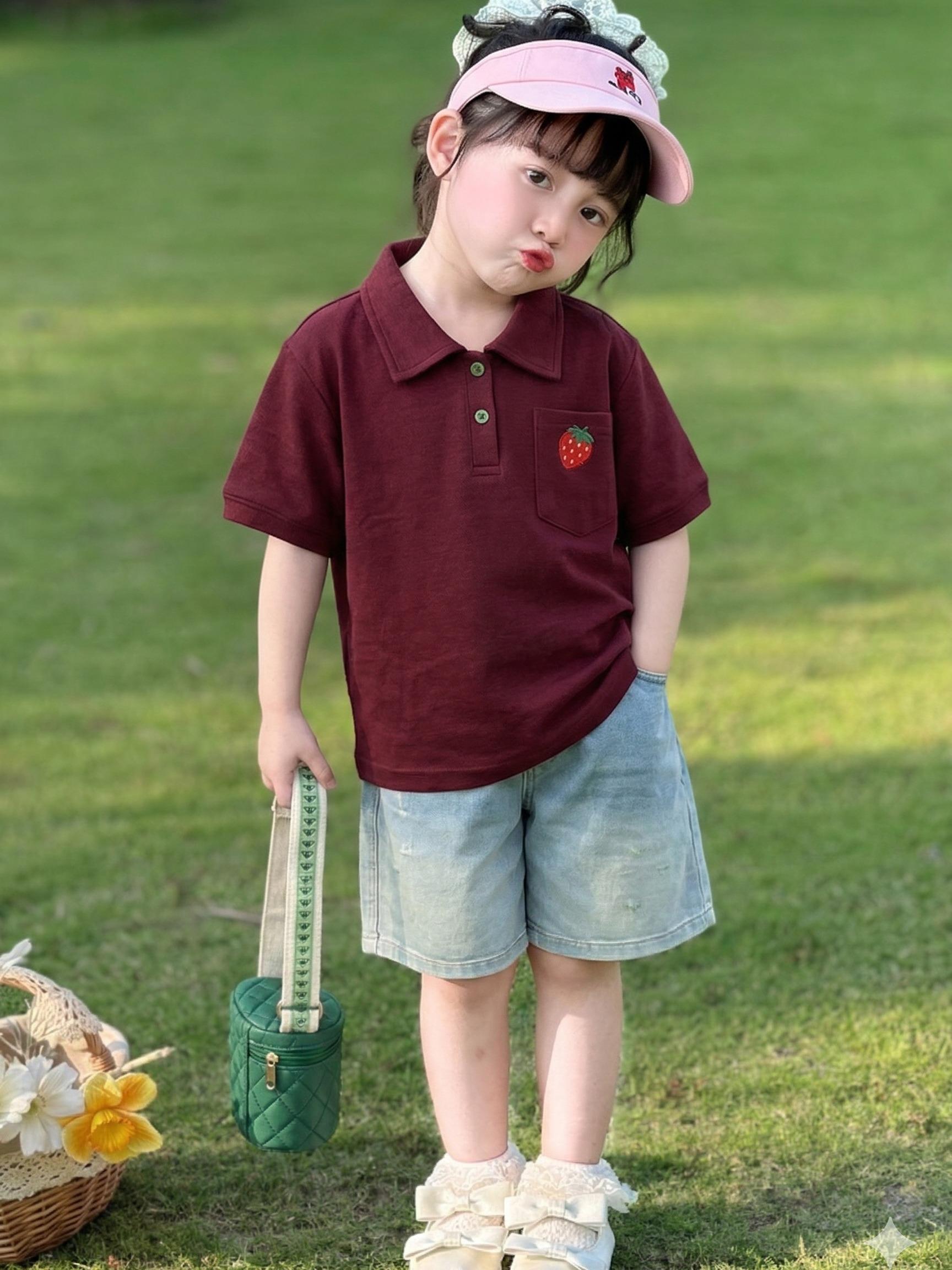 Áo Polo Hè Cho Bé Gái - Vải Mềm Mịn, Thoáng Khí, Đủ 3 Màu Xinh Xắn