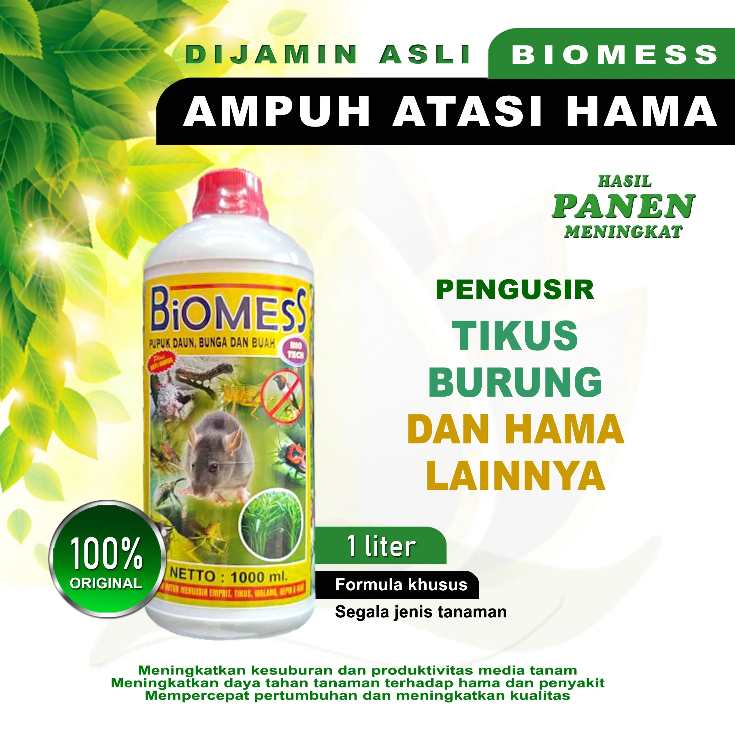 Pupuk Biomess Pengusir Tikus Burung Dan Hama Lainnya Sekaligus ...