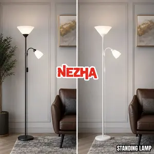 Lampu Meja Stand Lampu Lantai Berdiri Double Lamp Standing Lamp