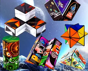 Kubus Geometri 3D Edukatif untuk Anak, Mainan Anti-Stres