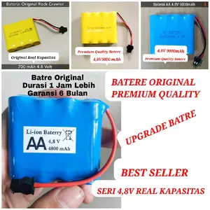 Baterai RC Mobil Remote Control 4,8V 6V 7,2V 7,4V Batre Charger Durasi Lama Real Kapasitas Anak Toy